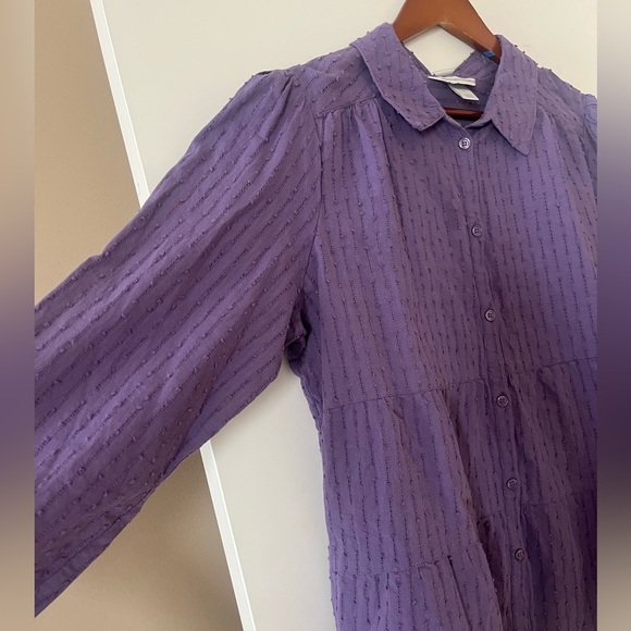 Christopher & Banks Lavender Button Down Blouse Women’s Size XL - Picture 9 of 13